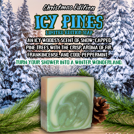 Frosty Peppermint and Snowy Pine Tar Body Soap 2-Pack