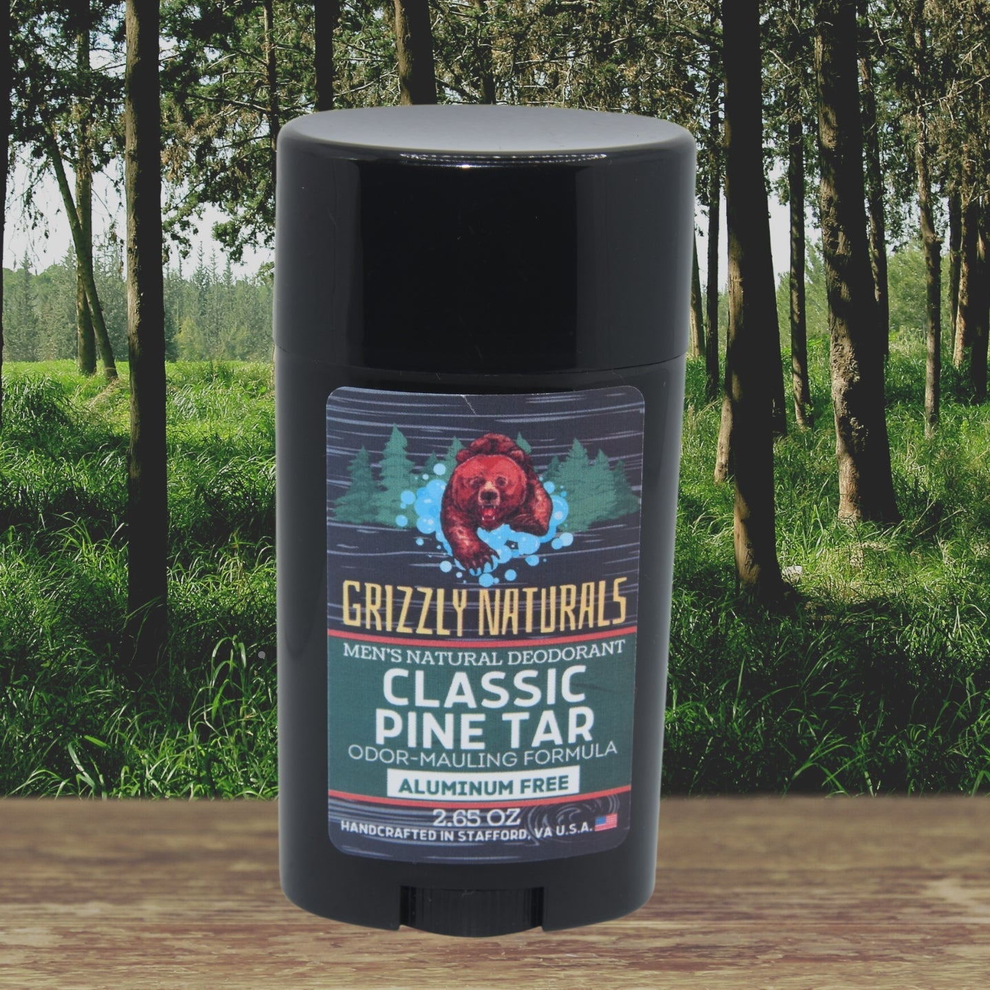 Classic Pine Tar - DEODORANT - Baking Soda & Aluminum Free - Grizzly Naturals Soap Company